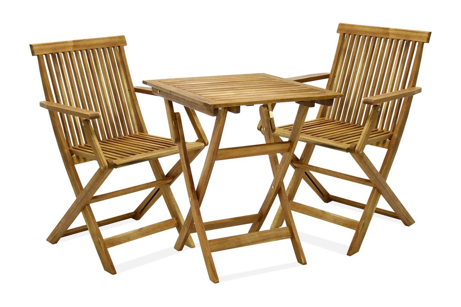 Cafesett FINLAY bord og 2 stoler 60x60xH72cm