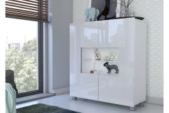 Concept 55 Vitrineskap|Skap-Calabrini Vitrineskap 100x35x107 cm Hvit Høyblank