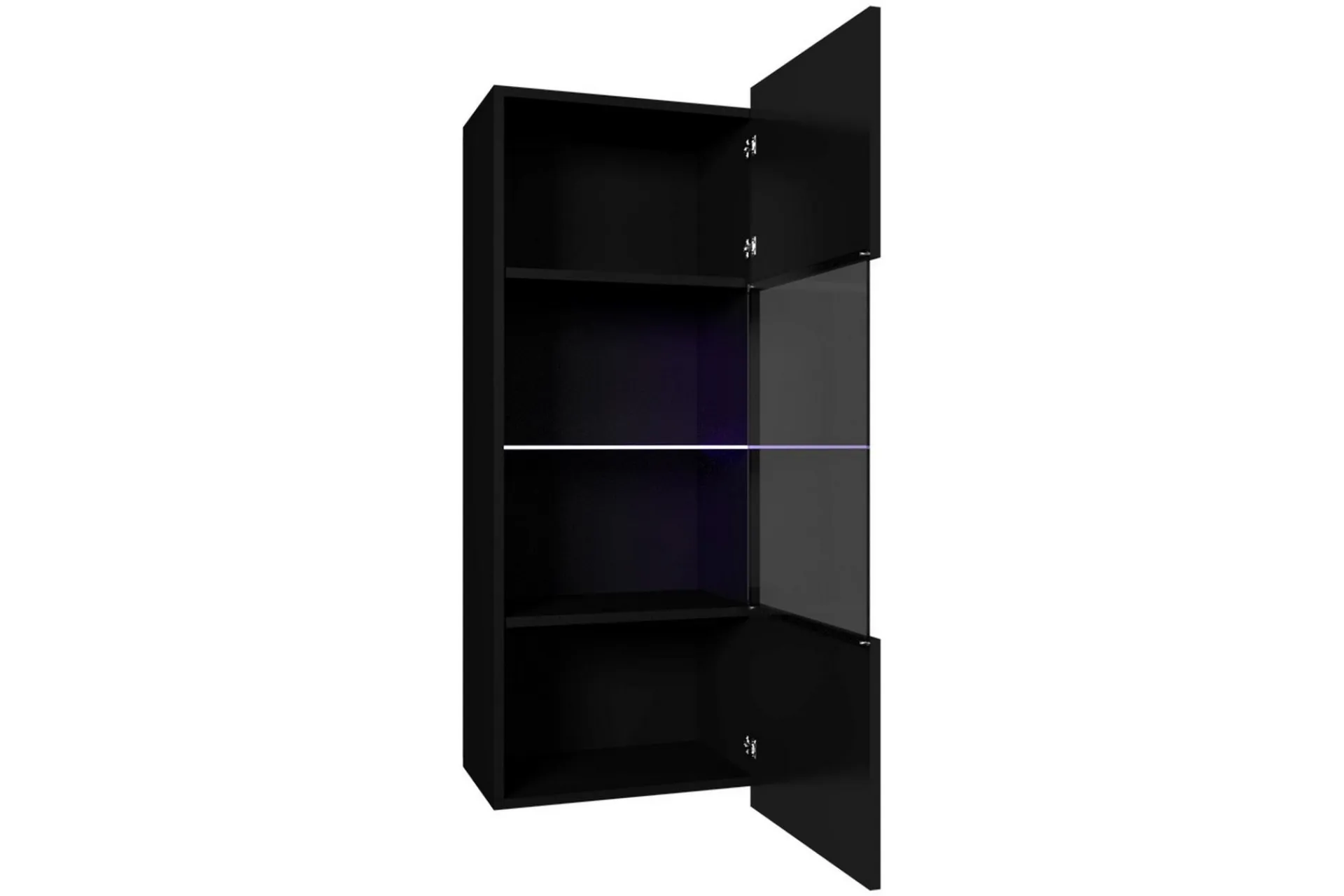 Concept 55 Vitrineskap|Skap-Calabrini Vitrineskap 45x32x117 cm Hvit Høyblank