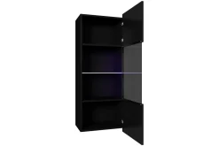 Concept 55 Vitrineskap|Skap-Calabrini Vitrineskap 45x32x117 cm Svart/svart høyglans
