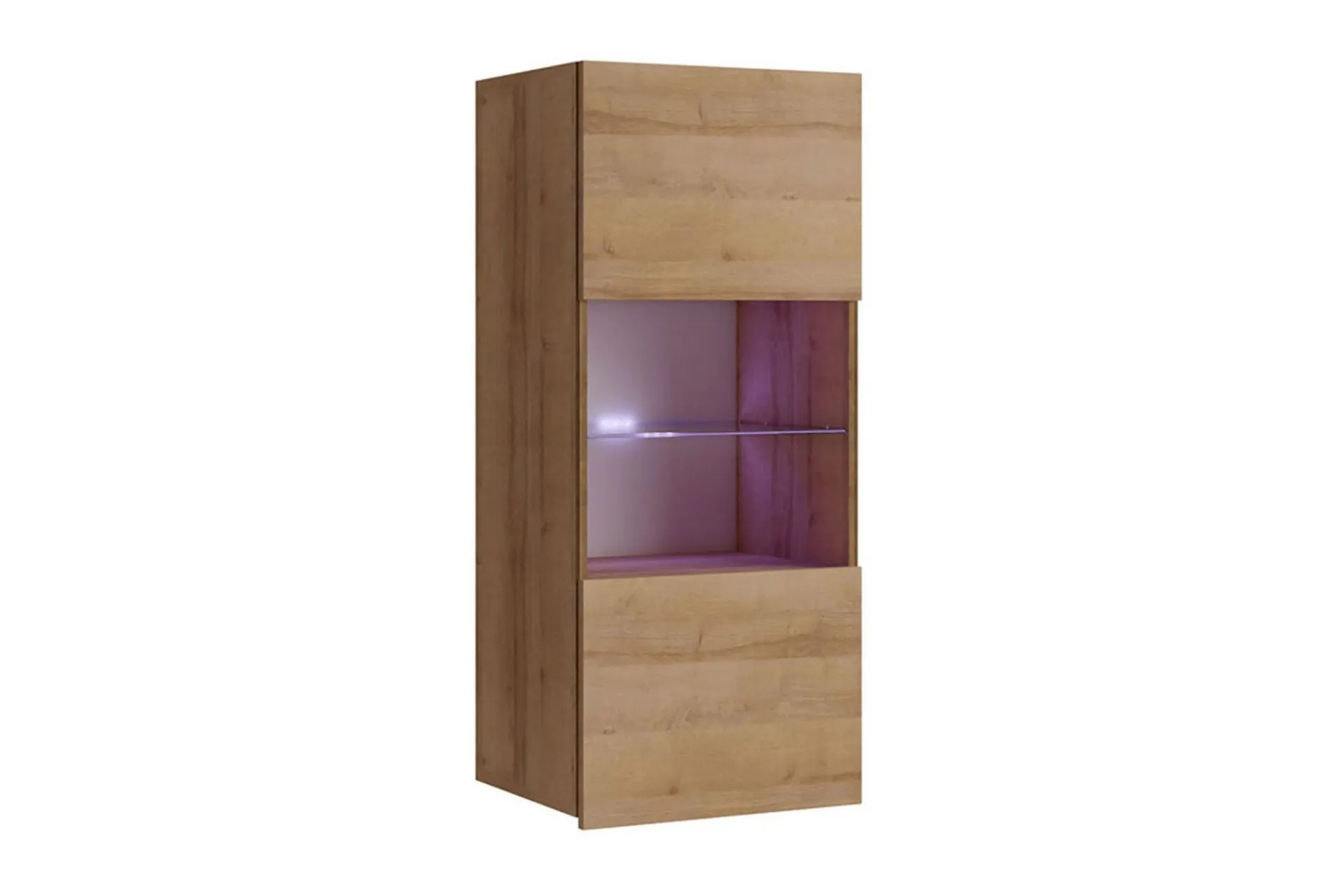 Vitrineskap|Skap-Calabrini Vitrineskap 45x32x117 cm Eik