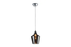 Trio Lighting Kjøkkenlampe-Calais Pendellampe 1xE27 røykfarget Røkfarget glass
