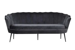 Venture Home Velour Sofa & Fløyel Sofa-Calais 3-seters Sofa Grey