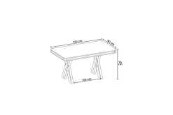 Spisebord & Kjøkkenbord-Calchera Spisebord 130 cm Rektangulær Hvit Marmor,Gull
