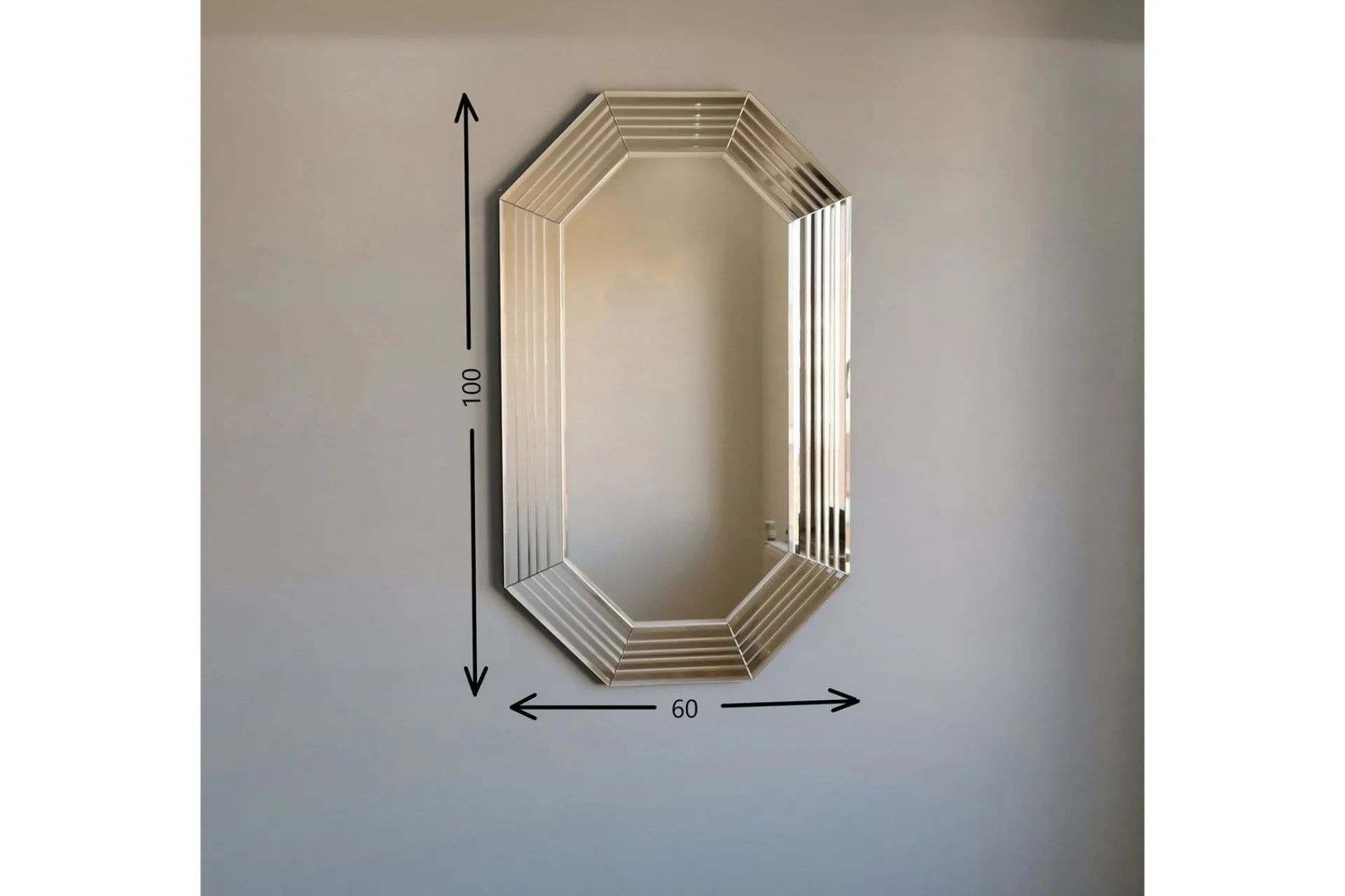 Veggspeil|Gangspeil-Callaham Dekorasjonsspeil 60 cm Bronse