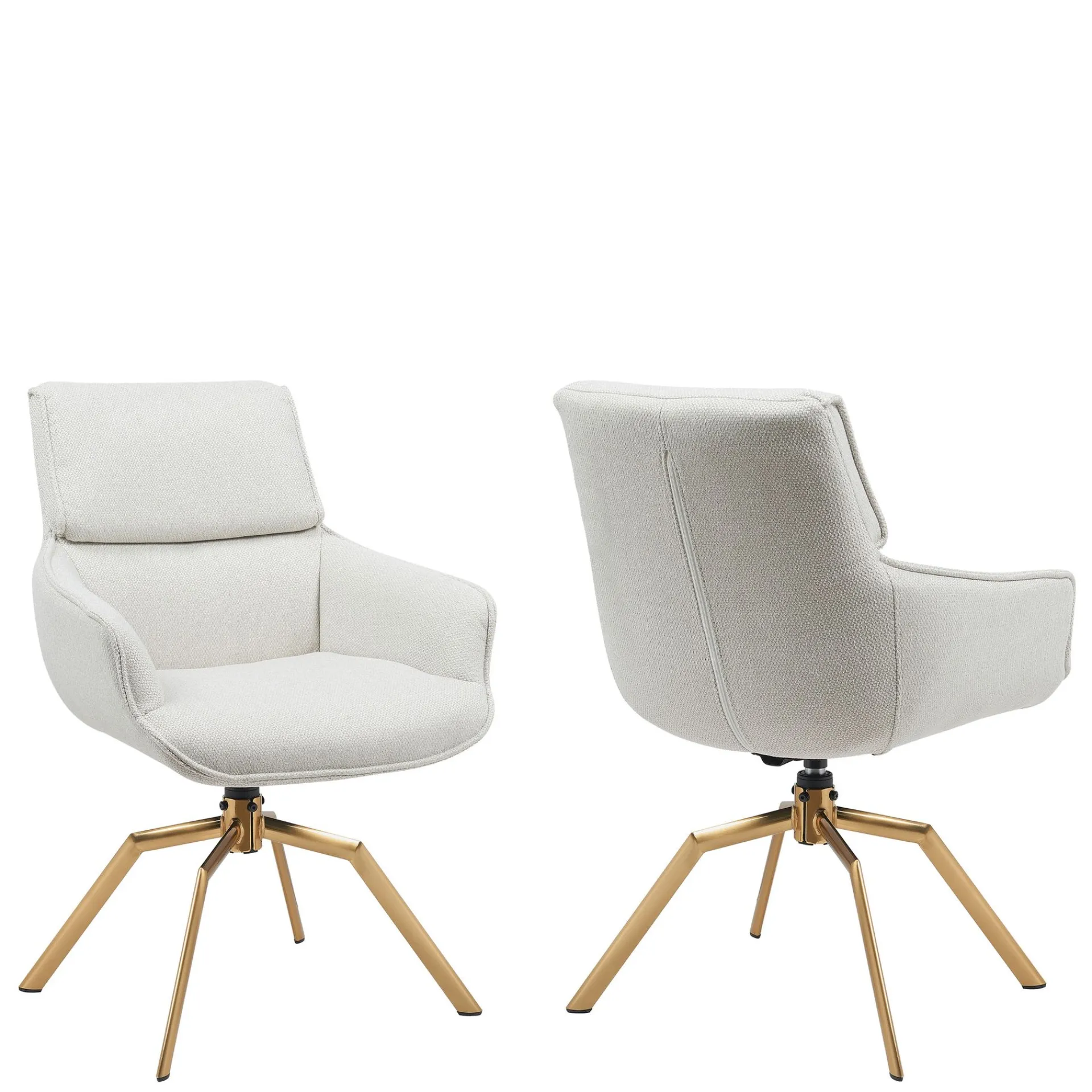 Kontorstol & Skrivebordsstol-Calrosen Kontorstol 2-pakning Beige