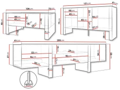 Calvenn Møbelsett for Stue