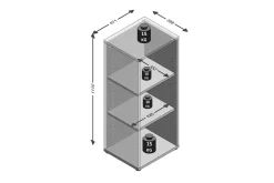 Scandinavian Choice Bokhylle-Calvia Hylle 47 cm Hvit
