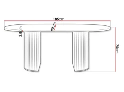 Calvion Spisebord ovalt 185 cm