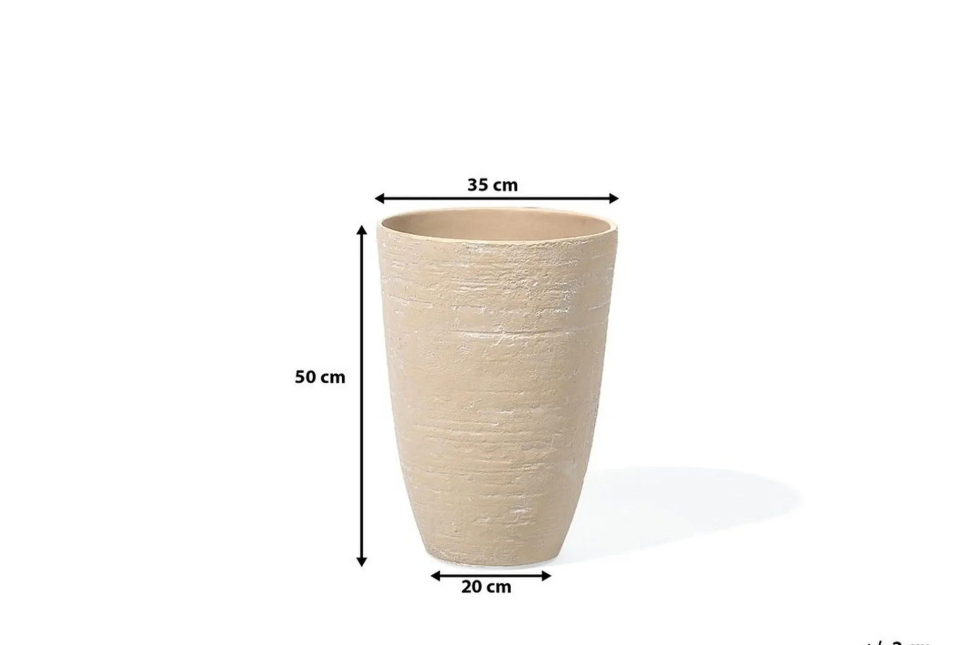 Veggkrukke-Camia Krukke 35,5 cm Beige
