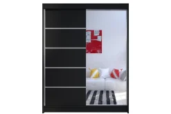 Garderober & Garderobesystem-Camino Garderobe 58x150 cm LED-belysning Svart