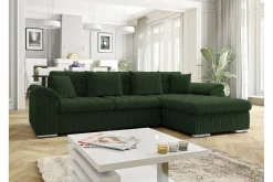 Sovesofaer-Camior 3-sits Hörnbäddsoffa Dark green Mørkegrønn