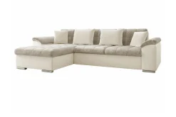 Velour Sofa & Fløyel Sofa|Sovesofaer-Camior 3-sits Hörnbäddsoffa Grey