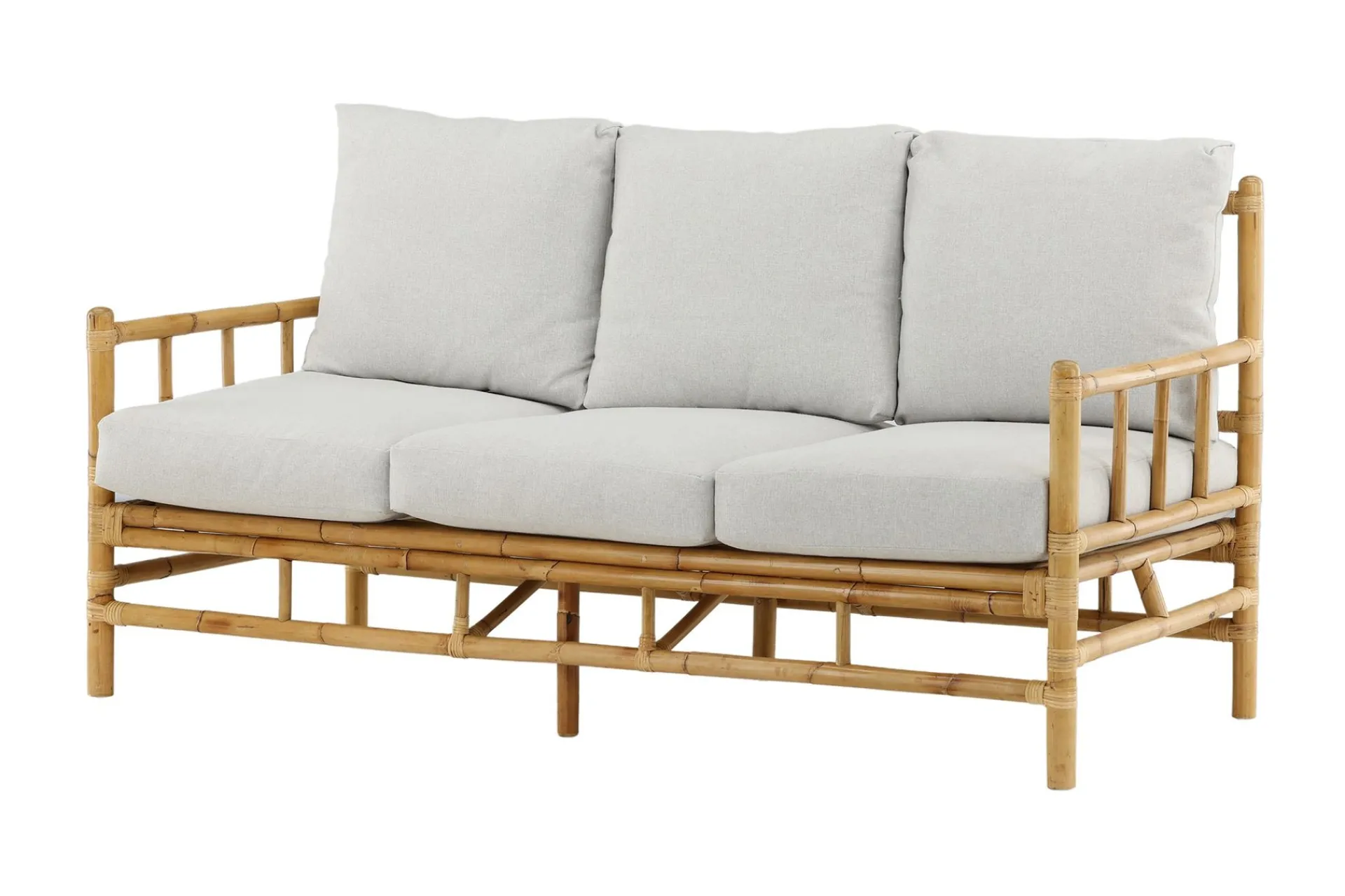 Venture Home Lounge Sofa|Lounge Sofa-Cane Sofa 3-seters Tre/Natur