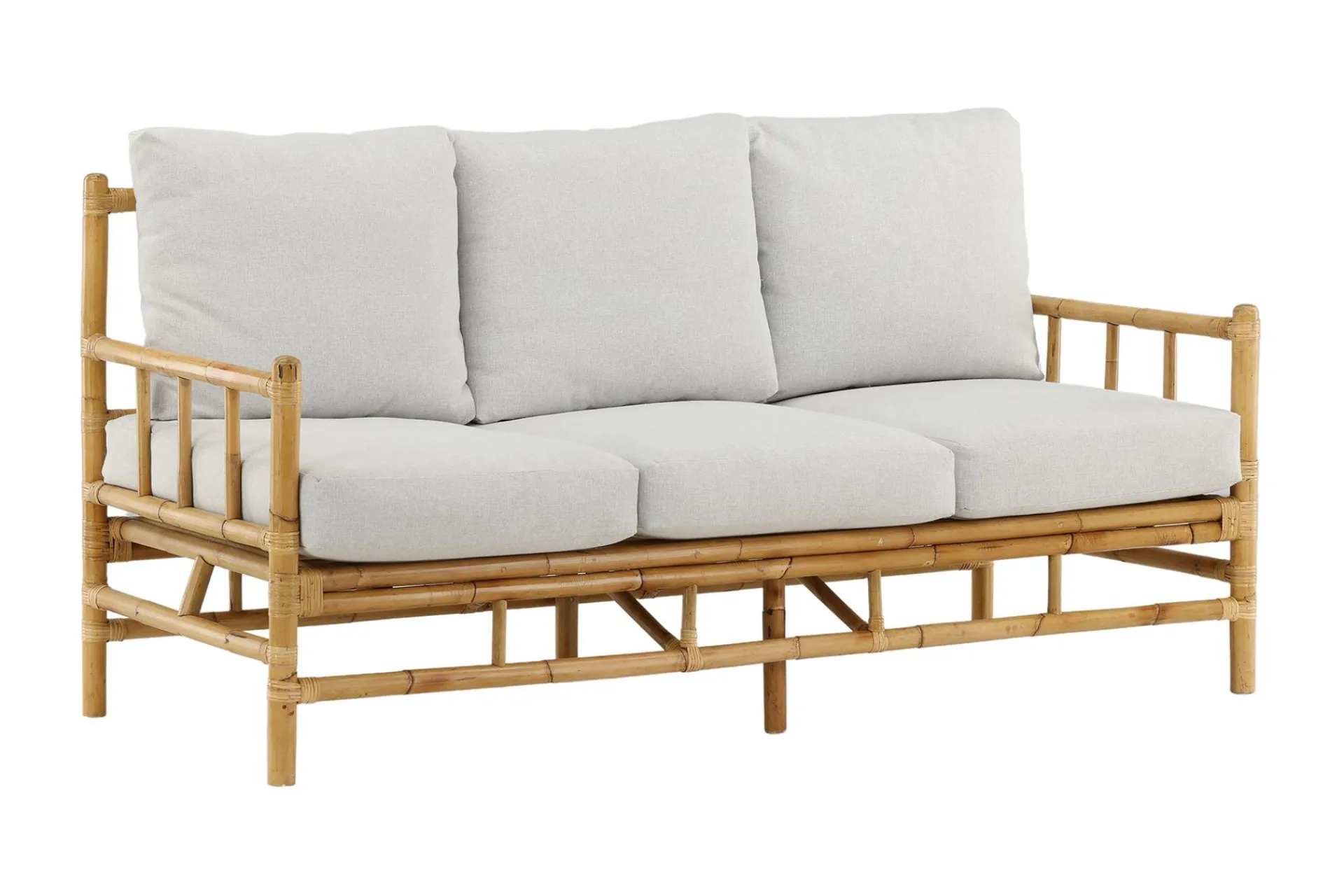 Venture Home Lounge Sofa|Lounge Sofa-Cane Sofa 3-seters Tre/Natur