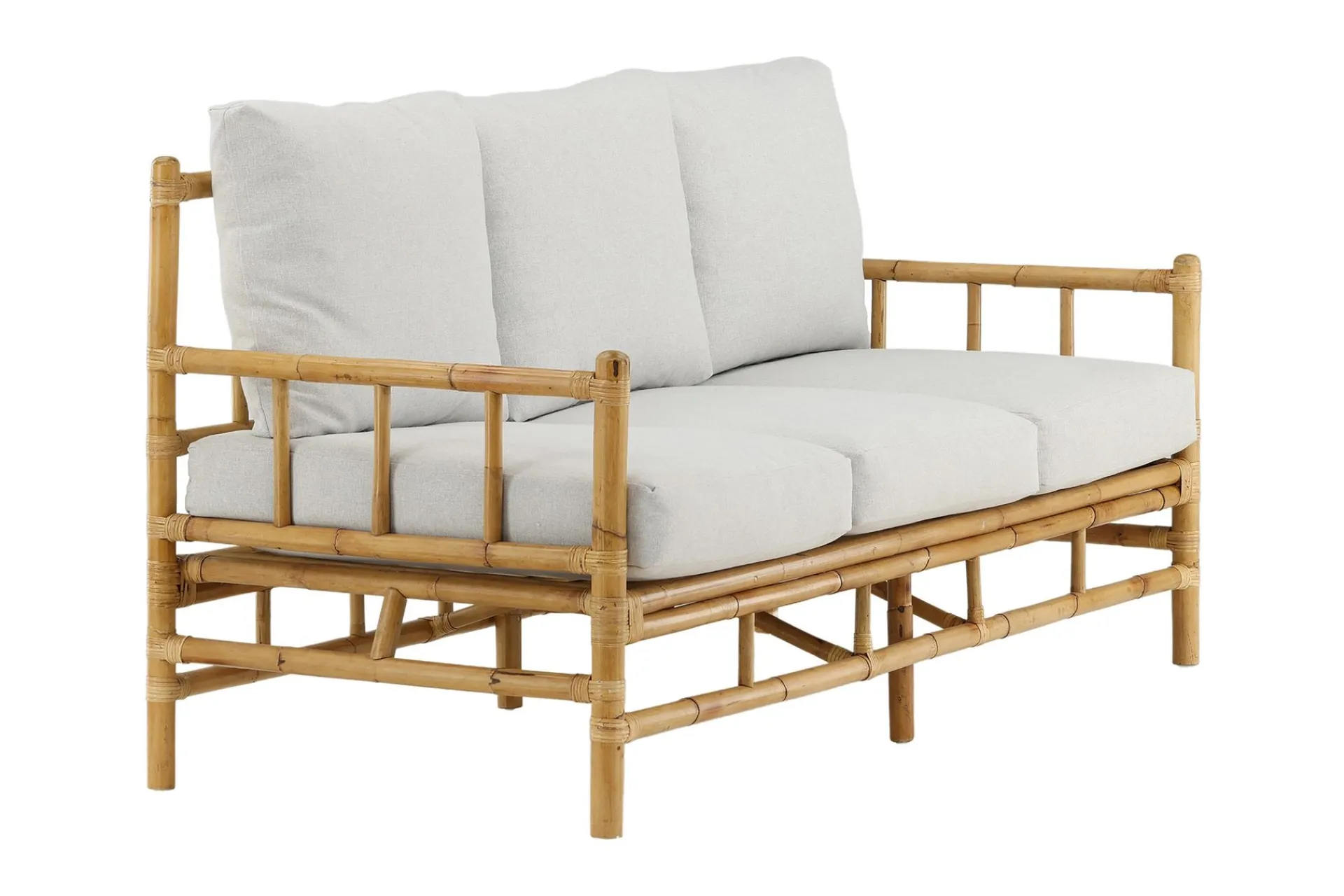 Venture Home Lounge Sofa|Lounge Sofa-Cane Sofa 3-seters Tre/Natur