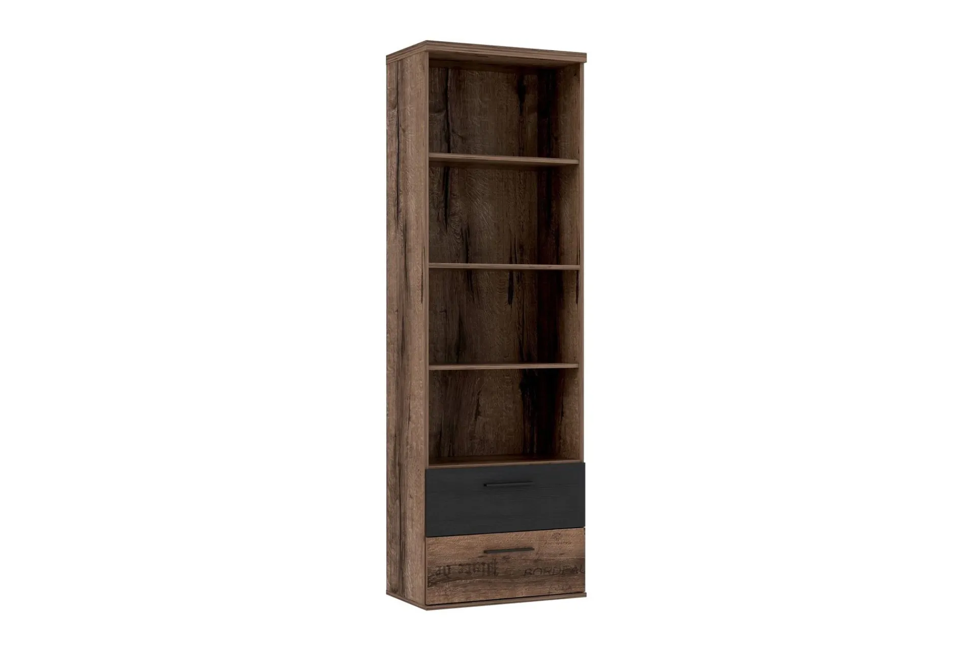 Bokhylle-Cannop Hylle 220 cm Brun,Svart