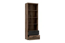 Bokhylle-Cannop Hylle 220 cm Brun,Svart