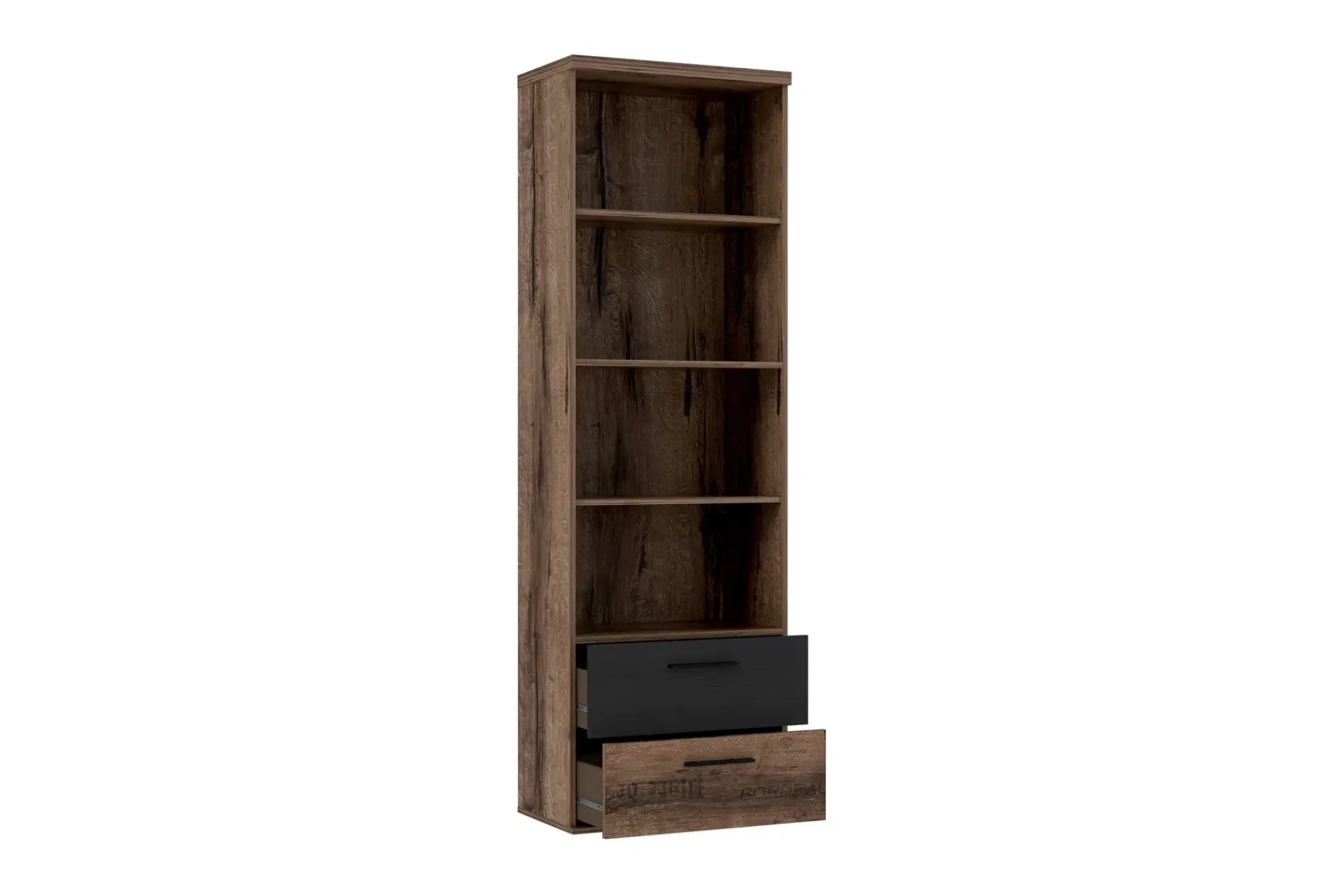 Bokhylle-Cannop Hylle 220 cm Brun,Svart