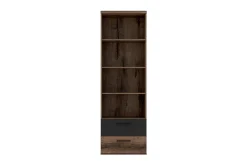 Bokhylle-Cannop Hylle 220 cm Brun,Svart