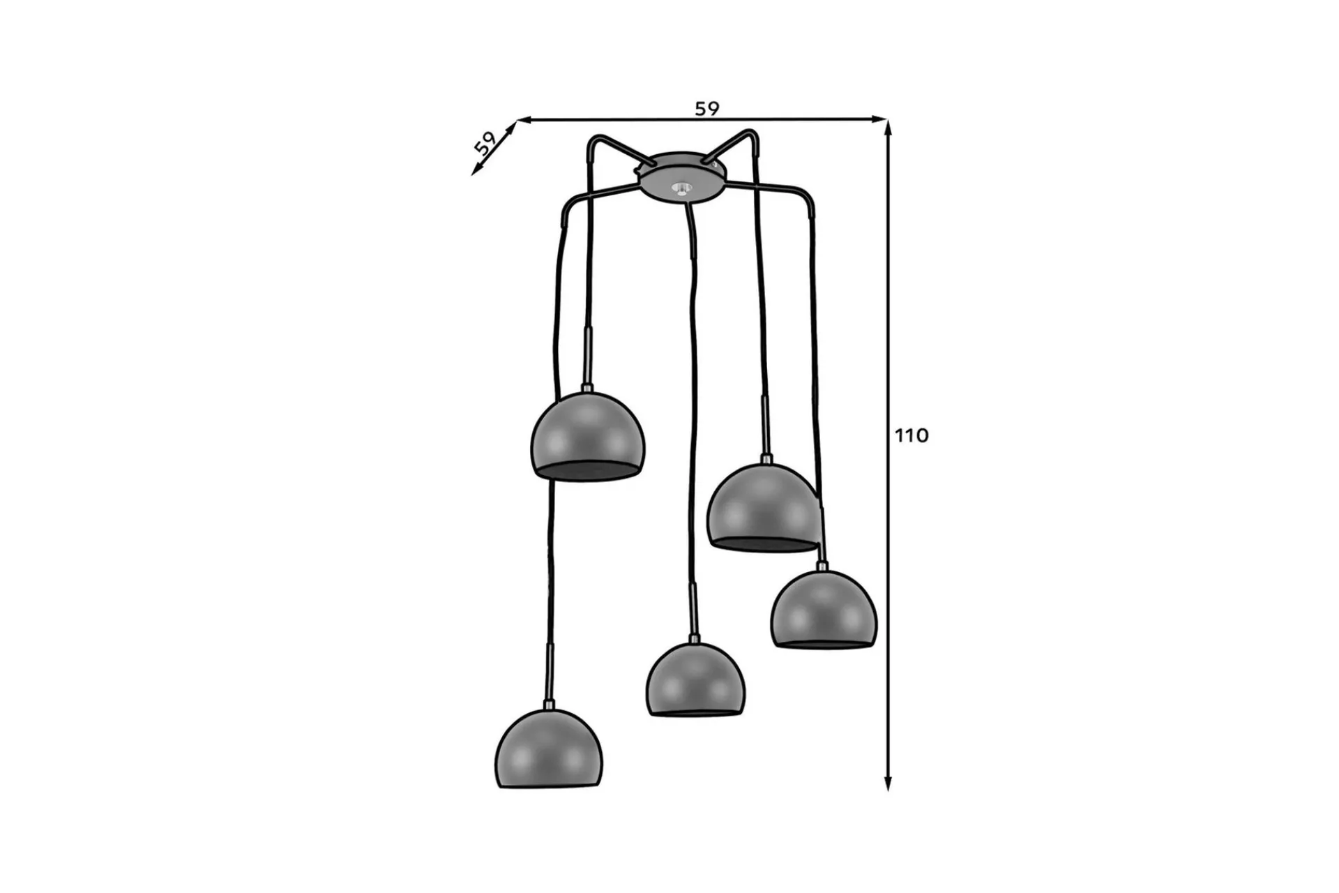 Kjøkkenlampe-Canonus Taklampe Svart