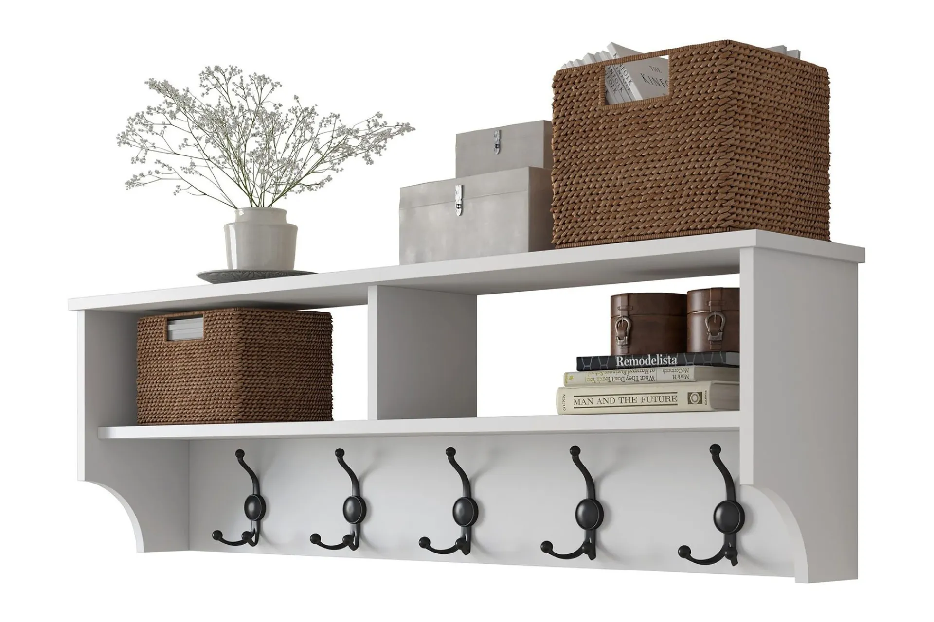 Knaggerekke-Caraway Kroklist 22x120 cm Hvit
