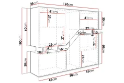 Oppbevaringsskap|Skap-Carbost Highboard Anthracite Antracit