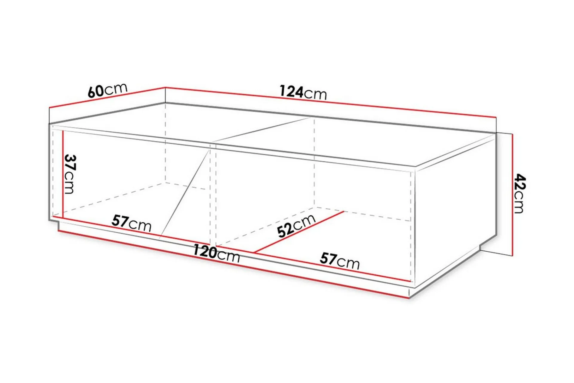Carbost Soffbord 60 cm White