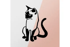 Cat 2 Metal Decor Veggdekor