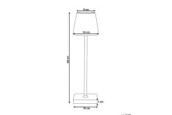Nattbordslampe|Bordlampe-Cebrai LED Bordlampe 38 cm Hvit
