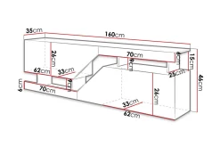 Ceelias Tv-benk 160 cm