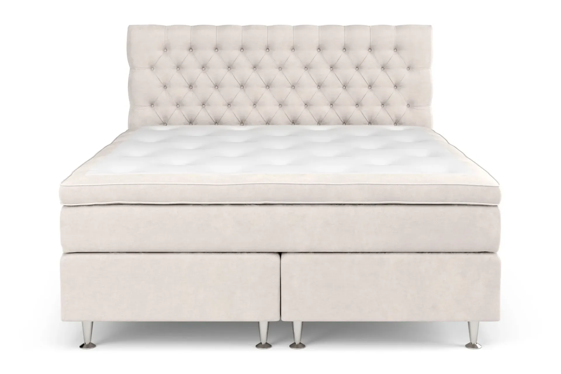 Drömvik Kontinentalsenger|Komplett Sengepakke-Celine Komplett Sengpakke 160x200 cm Dobbeltseng med Sengegavl Beige