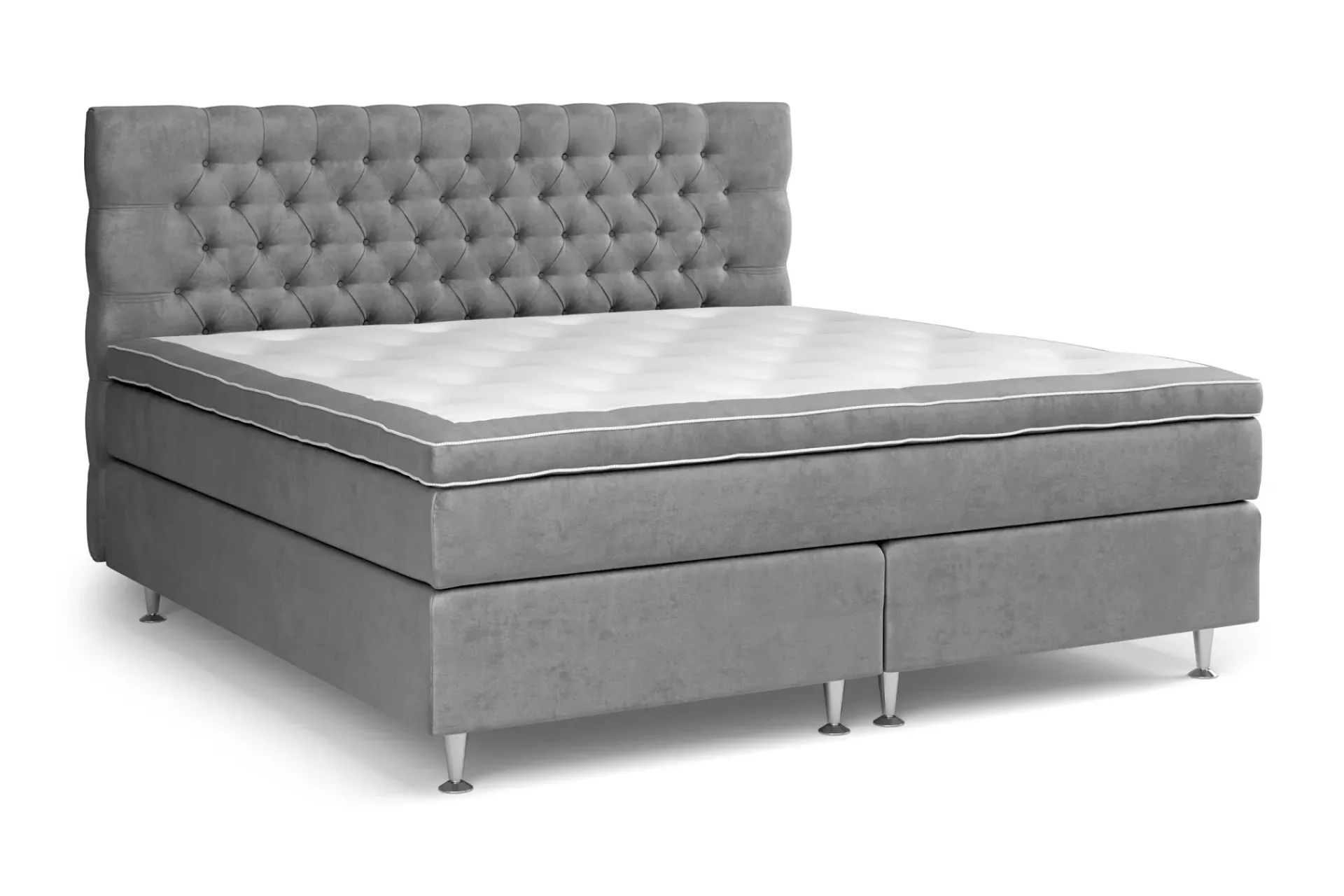 Drömvik Kontinentalsenger-Celine Kontinentalseng 210x210 cm Grey