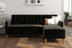 Dorel Home Celine 3-sits Divansovesofa Fløyel/