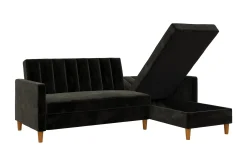 Dorel Home Celine 3-sits Divansovesofa Fløyel/