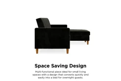 Dorel Home Celine 3-sits Divansovesofa Fløyel/