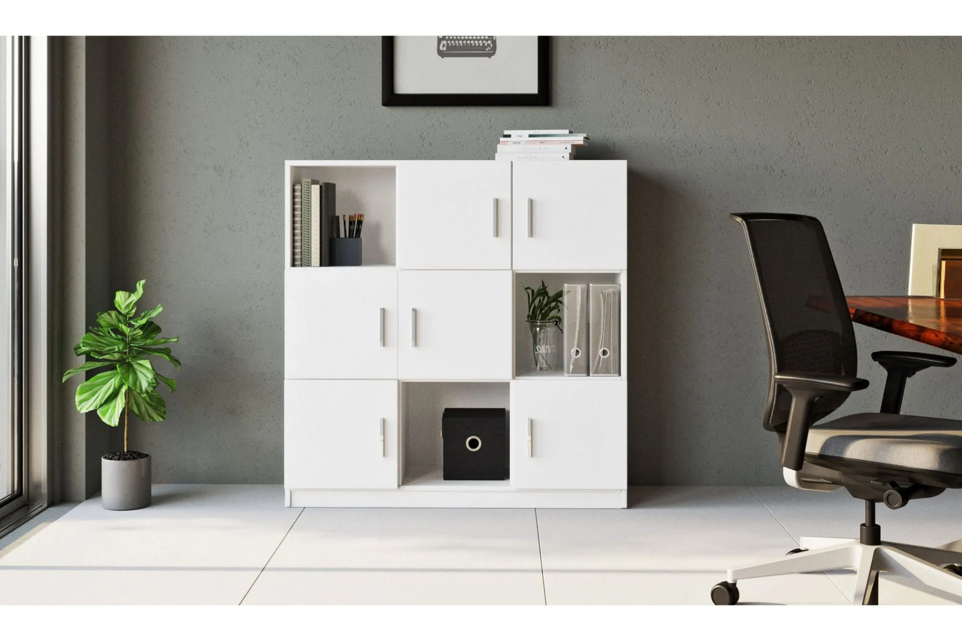 Oppbevaringsskap|Skap-Celtigar Highboard 38x120 cm Hvit