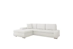 Sofa Med Sjeselong-Cerys Sofa med Divan 3-seter Hvit