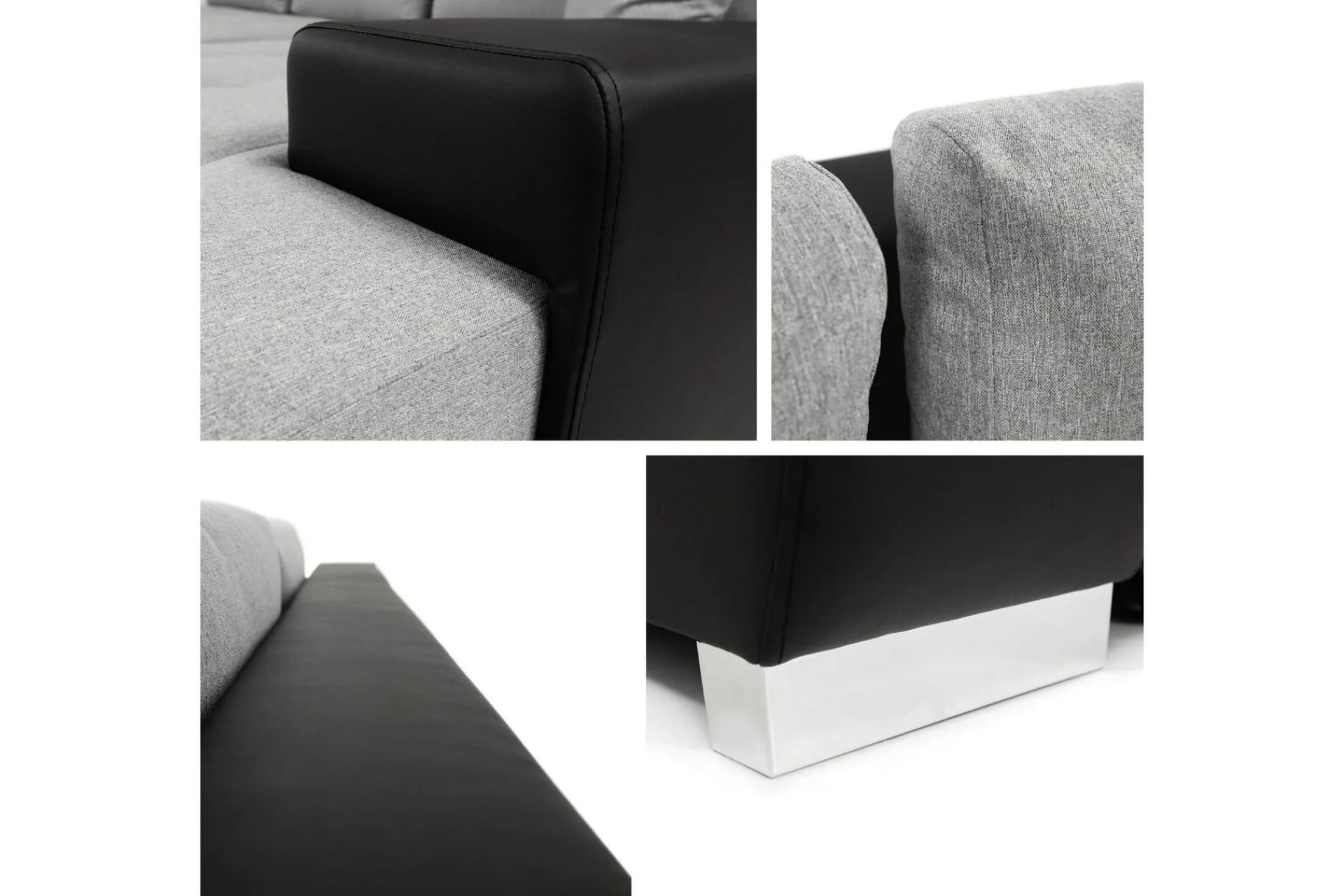 Sofa Med Sjeselong-Cerys Sofa med Divan 3-seter Hvit