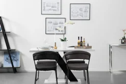 Scandinavian Choice Spisebord & Kjøkkenbord-Cesi Spisebord 140 cm Svart,Hvit