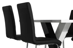 Scandinavian Choice Spisegrupper-Cesi Spisegruppe 140 cm med 4 Cibus Stol Svart,Hvit