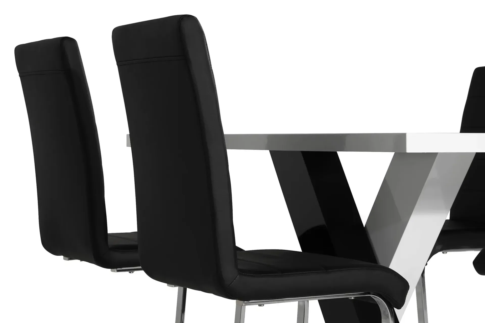 Scandinavian Choice Spisegrupper-Cesi Spisegruppe 140 cm med 4 Cibus Stol Svart,Hvit