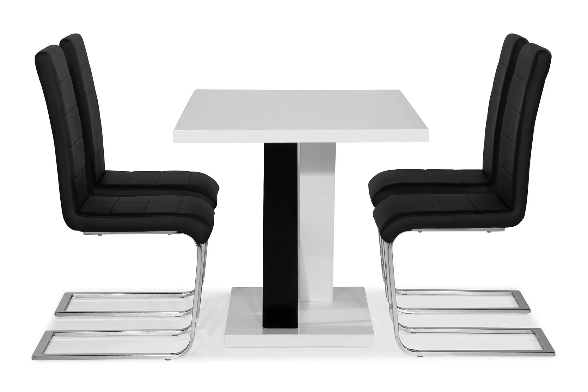 Scandinavian Choice Spisegrupper-Cesi Spisegruppe 140 cm med 4 Cibus Stol Svart,Hvit