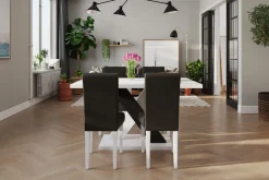 Scandinavian Choice Cesi Spisegruppe 140 cm med 4 Viktor Stol