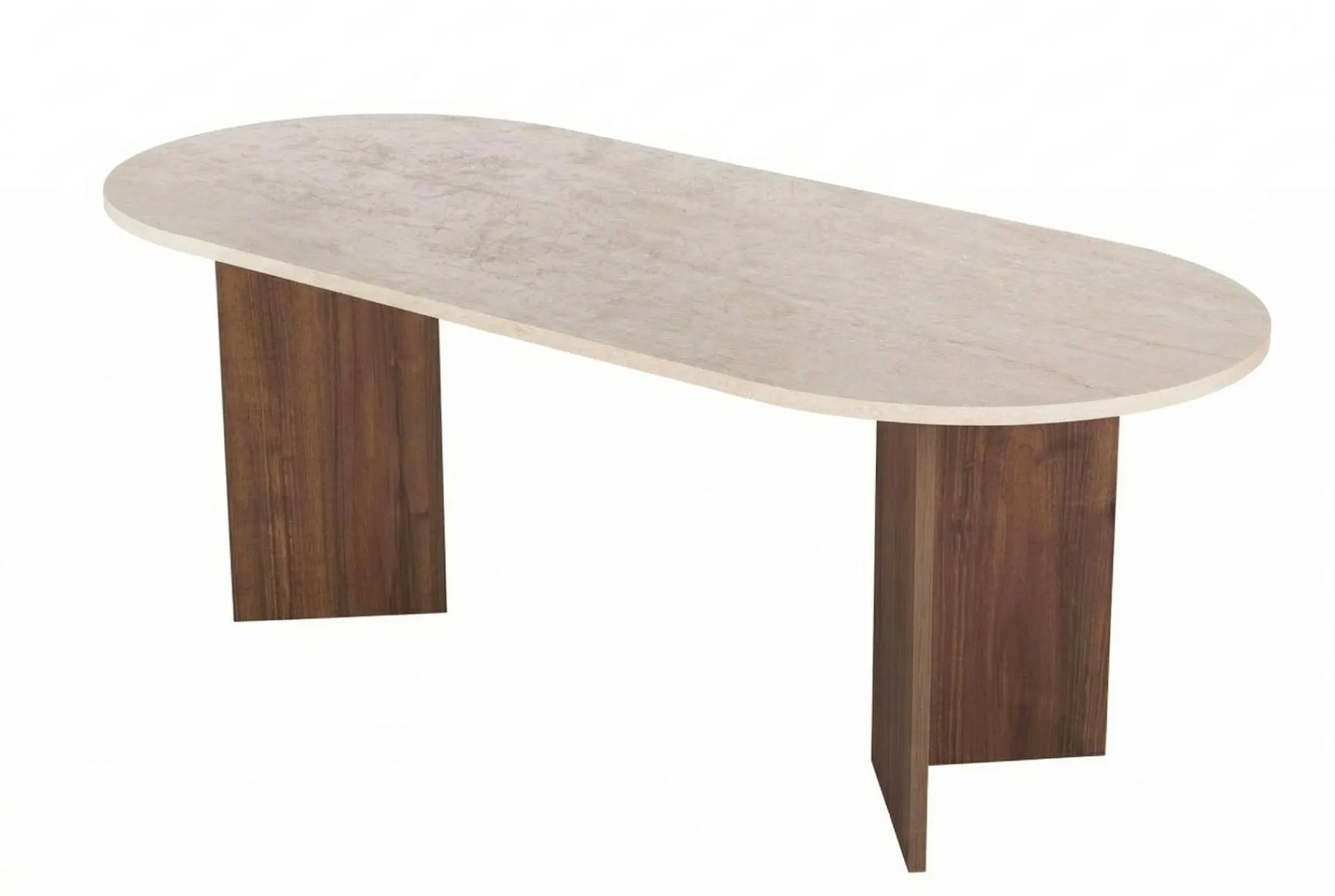 Spisebord & Kjøkkenbord-Ceylin Spisebord 200x75x90 cm Travertine Walnut