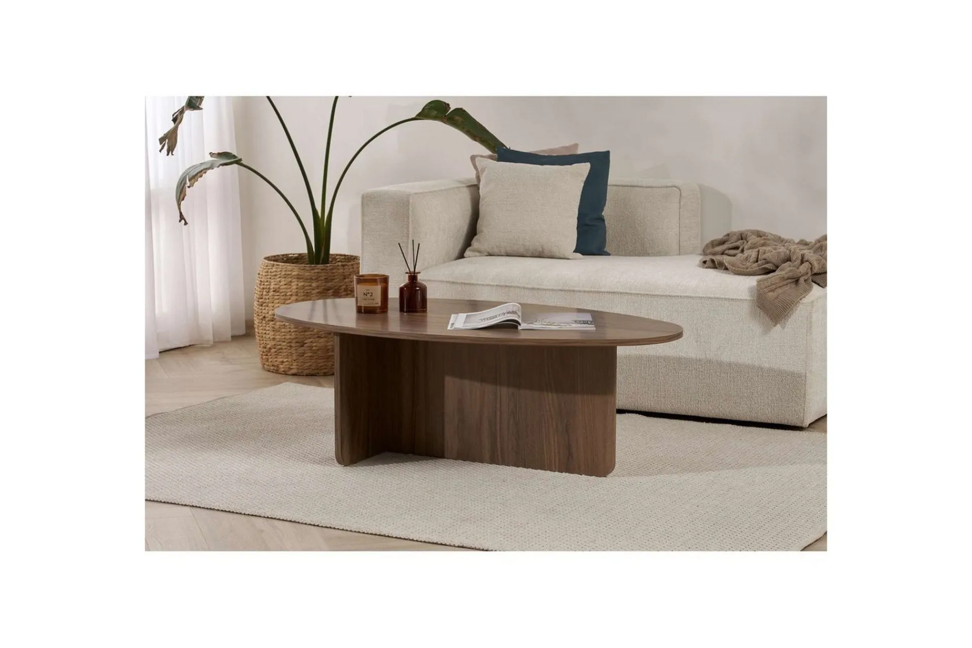 Sofabord-Ceyra Sofabord 120 cm Valnöt