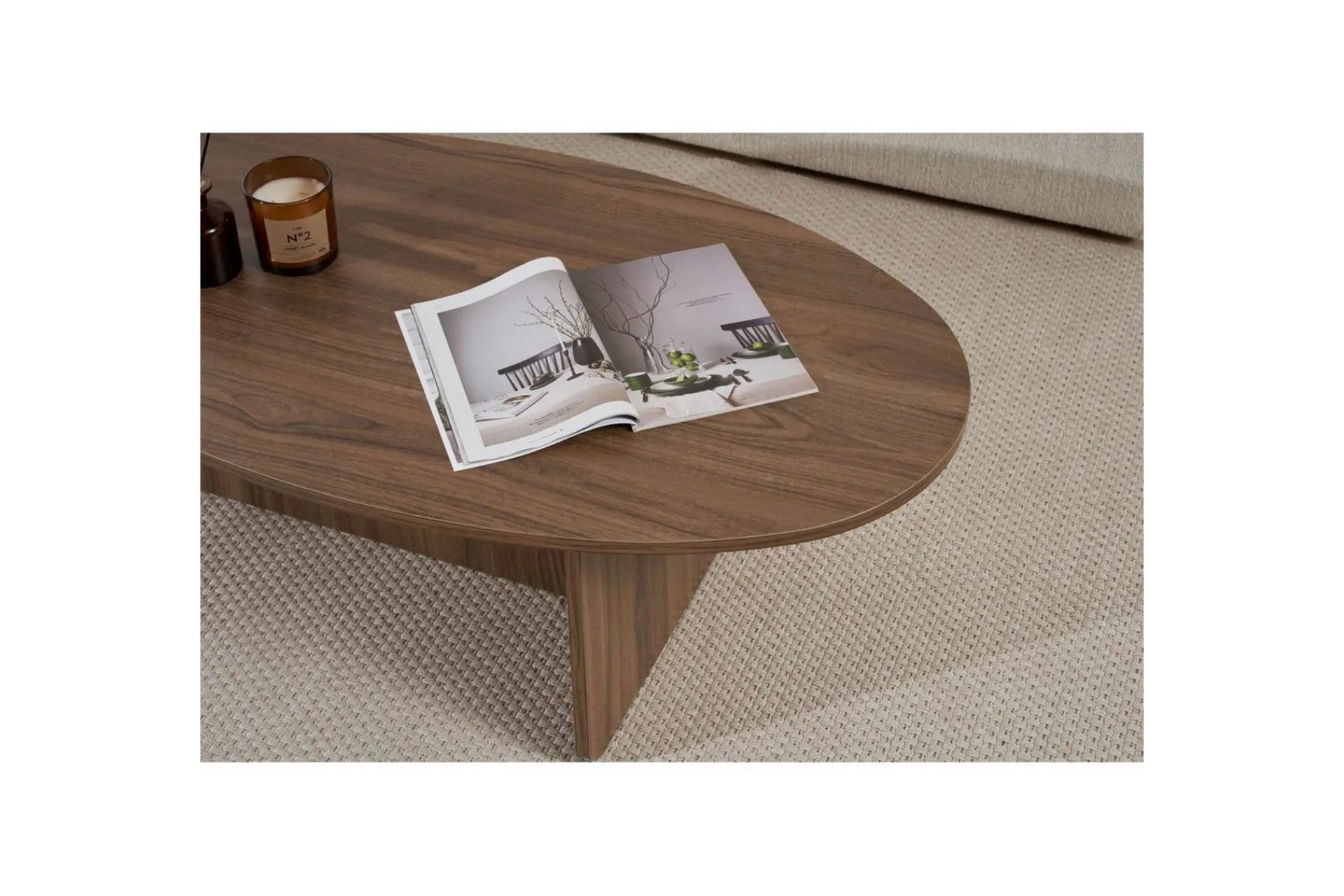 Sofabord-Ceyra Sofabord 120 cm Valnöt