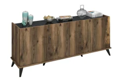 Gangbord|Avlastningsbord-Challur Konsollbord 180 cm Tre/Natur,Svart,Mørkebrun