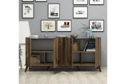 Gangbord|Avlastningsbord-Challur Konsollbord 180 cm Tre/Natur,Svart,Mørkebrun