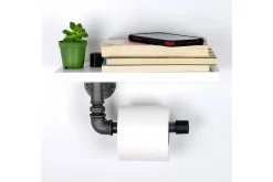 Baderom-Chandina Toalettpapirholder 30x12 cm Hvit